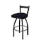 Holland Bar Stool Co 30" Low Back Swivel Bar Stool, Pewter Finish, Canter Twilight Seat 82130PW002 - alternate 1